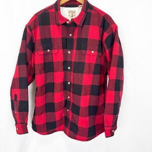 Red Head Men's Size XL Red/Black Plaid Sherba Lined Flannel Shirt